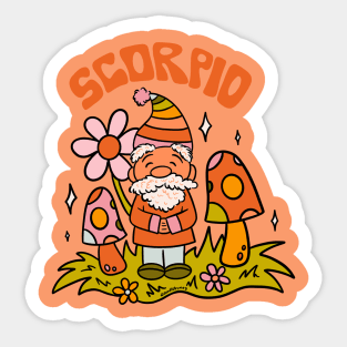 Scorpio Gnome Sticker